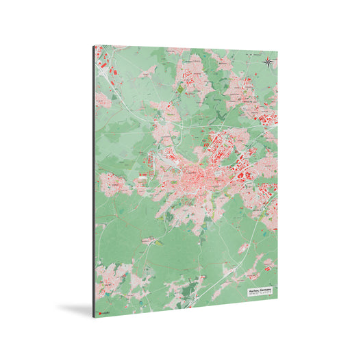 Aachen-Karte [Nani Design] Weltkarte Landkarte Stadtkarte von mapdid