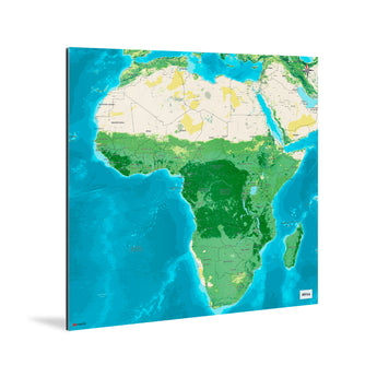 Afrika-Karte [Jalma Design] Weltkarte Landkarte Stadtkarte von mapdid