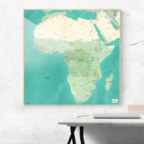 Afrika-Karte [Nani Design] im Raum 2 | Weltkarte Landkarte Stadtkarte von mapdid