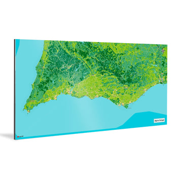 Algarve-Karte [Jalma Design] Weltkarte Landkarte Stadtkarte von mapdid