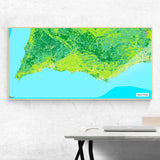 Algarve-Karte [Jalma Design] im Raum 2 | Weltkarte Landkarte Stadtkarte von mapdid
