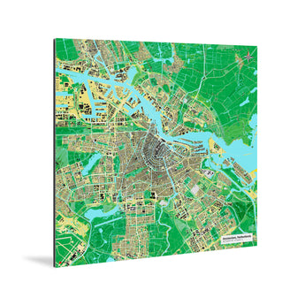 Amsterdam-Karte [Jalma Design] Weltkarte Landkarte Stadtkarte von mapdid