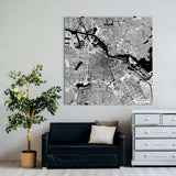 Amsterdam-Karte [Kaia Design] im Raum 1 | Weltkarte Landkarte Stadtkarte von mapdid