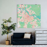 Amsterdam-Karte [Nani Design] im Raum 1 | Weltkarte Landkarte Stadtkarte von mapdid