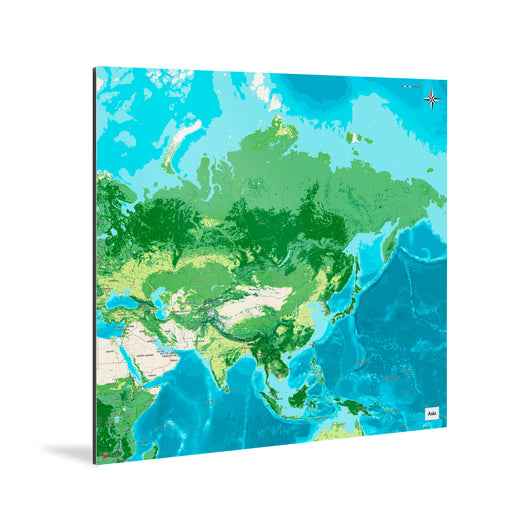 Asien-Karte [Jalma Design] Weltkarte Landkarte Stadtkarte von mapdid