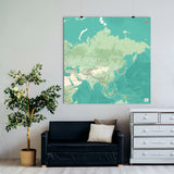 Asien-Karte [Nani Design] im Raum 1 | Weltkarte Landkarte Stadtkarte von mapdid