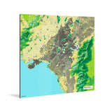Athen-Karte [Jalma Design] Weltkarte Landkarte Stadtkarte von mapdid
