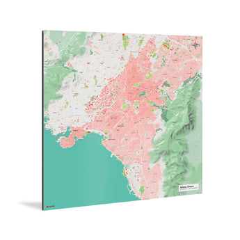 Athen-Karte [Nani Design] Weltkarte Landkarte Stadtkarte von mapdid