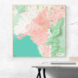 Athen-Karte [Nani Design] im Raum 2 | Weltkarte Landkarte Stadtkarte von mapdid