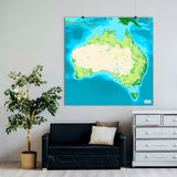 Australien-Karte [Jalma Design] im Raum 1 | Weltkarte Landkarte Stadtkarte von mapdid