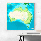 Australien-Karte [Jalma Design] im Raum 2 | Weltkarte Landkarte Stadtkarte von mapdid