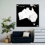 Australien-Karte [Kaia Design] im Raum 1 | Weltkarte Landkarte Stadtkarte von mapdid