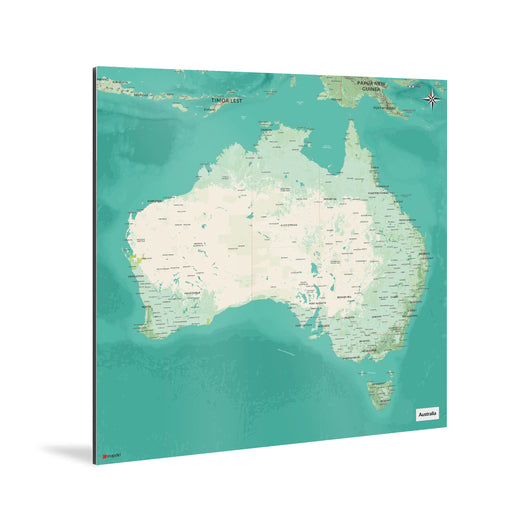 Australien-Karte [Nani Design] Weltkarte Landkarte Stadtkarte von mapdid