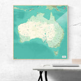 Australien-Karte [Nani Design] im Raum 2 | Weltkarte Landkarte Stadtkarte von mapdid
