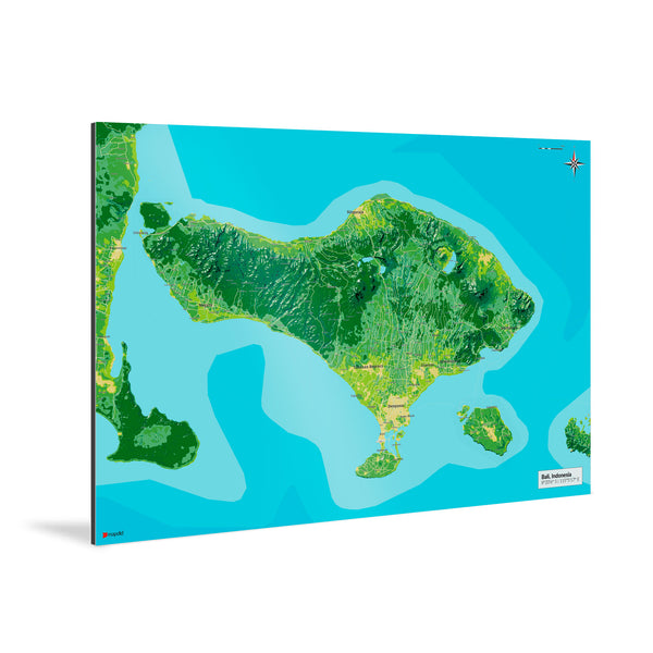 Bali-Karte [Jalma Design] Weltkarte Landkarte Stadtkarte von mapdid