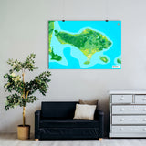 Bali-Karte [Jalma Design] im Raum 1 | Weltkarte Landkarte Stadtkarte von mapdid