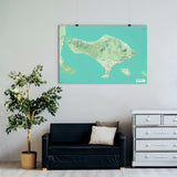 Bali-Karte [Nani Design] im Raum 1 | Weltkarte Landkarte Stadtkarte von mapdid
