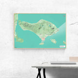 Bali-Karte [Nani Design] im Raum 2 | Weltkarte Landkarte Stadtkarte von mapdid