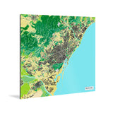 Barcelona-Karte [Jalma Design] Weltkarte Landkarte Stadtkarte von mapdid