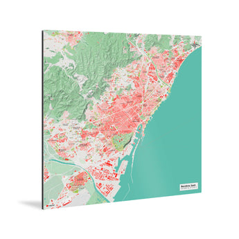 Barcelona-Karte [Nani Design] Weltkarte Landkarte Stadtkarte von mapdid
