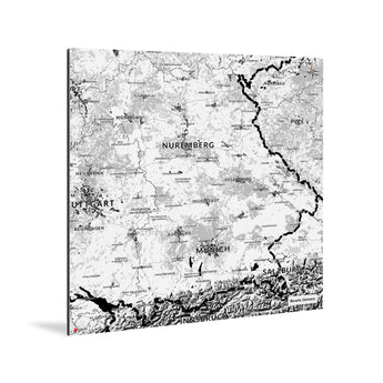 Bayern-Karte [Kaia Design] Weltkarte Landkarte Stadtkarte von mapdid