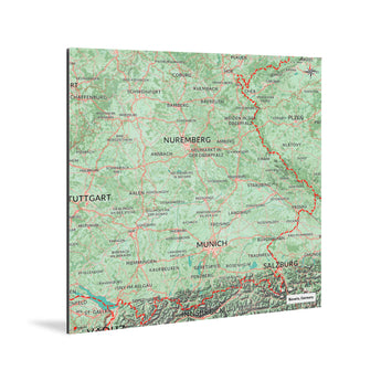 Bayern-Karte [Nani Design] Weltkarte Landkarte Stadtkarte von mapdid