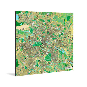 Berlin-Karte [Jalma Design] Weltkarte Landkarte Stadtkarte von mapdid