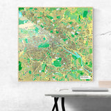 Berlin-Karte [Jalma Design] im Raum 2 | Weltkarte Landkarte Stadtkarte von mapdid