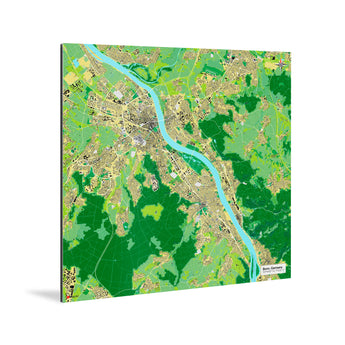 Bonn-Karte [Jalma Design] Weltkarte Landkarte Stadtkarte von mapdid