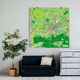 Bonn-Karte [Jalma Design] im Raum 1 | Weltkarte Landkarte Stadtkarte von mapdid