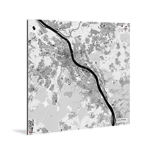Bonn-Karte [Kaia Design] Weltkarte Landkarte Stadtkarte von mapdid