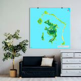 Bora Bora-Karte [Jalma Design] im Raum 1 | Weltkarte Landkarte Stadtkarte von mapdid