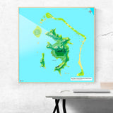 Bora Bora-Karte [Jalma Design] im Raum 2 | Weltkarte Landkarte Stadtkarte von mapdid