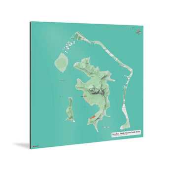 Bora Bora-Karte [Nani Design] Weltkarte Landkarte Stadtkarte von mapdid