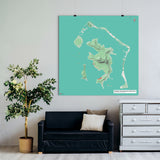 Bora Bora-Karte [Nani Design] im Raum 1 | Weltkarte Landkarte Stadtkarte von mapdid