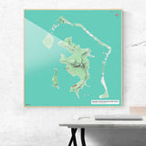 Bora Bora-Karte [Nani Design] im Raum 2 | Weltkarte Landkarte Stadtkarte von mapdid