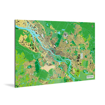 Bremen-Karte [Jalma Design] Weltkarte Landkarte Stadtkarte von mapdid