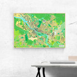 Bremen-Karte [Jalma Design] im Raum 2 | Weltkarte Landkarte Stadtkarte von mapdid