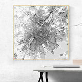 Brüssel-Karte [Kaia Design] im Raum 2 | Weltkarte Landkarte Stadtkarte von mapdid