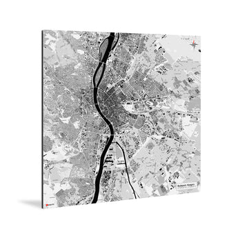 Budapest-Karte [Kaia Design] Weltkarte Landkarte Stadtkarte von mapdid