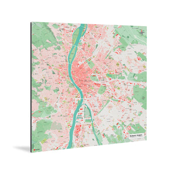 Budapest-Karte [Nani Design] Weltkarte Landkarte Stadtkarte von mapdid