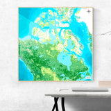 Kanada-Landkarte [Jalma Design] im Raum 2 | Weltkarte Landkarte Stadtkarte von mapdid