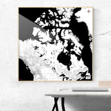 Kanada-Landkarte [Kaia Design] im Raum 2 | Weltkarte Landkarte Stadtkarte von mapdid