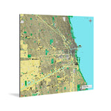 Chicago-Karte [Jalma Design] Weltkarte Landkarte Stadtkarte von mapdid