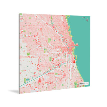 Chicago-Karte [Nani Design] Weltkarte Landkarte Stadtkarte von mapdid