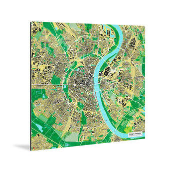 Köln-Karte [Jalma Design] Weltkarte Landkarte Stadtkarte von mapdid