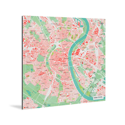Köln-Karte [Nani Design] Weltkarte Landkarte Stadtkarte von mapdid