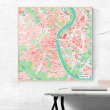 Köln-Karte [Nani Design] im Raum 2 | Weltkarte Landkarte Stadtkarte von mapdid