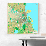 Kopenhagen-Karte [Jalma Design] im Raum 2 | Weltkarte Landkarte Stadtkarte von mapdid