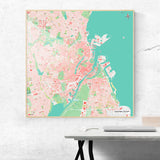 Kopenhagen-Karte [Nani Design] im Raum 2 | Weltkarte Landkarte Stadtkarte von mapdid